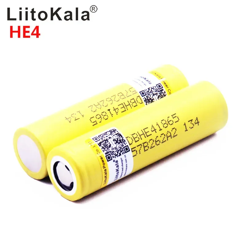 LiitoKala HE4 18650 akumulator Li-lon 3.6V 2500mAh może utrzymać, Max 20A,35A rozładowanie na wysokim poziomie