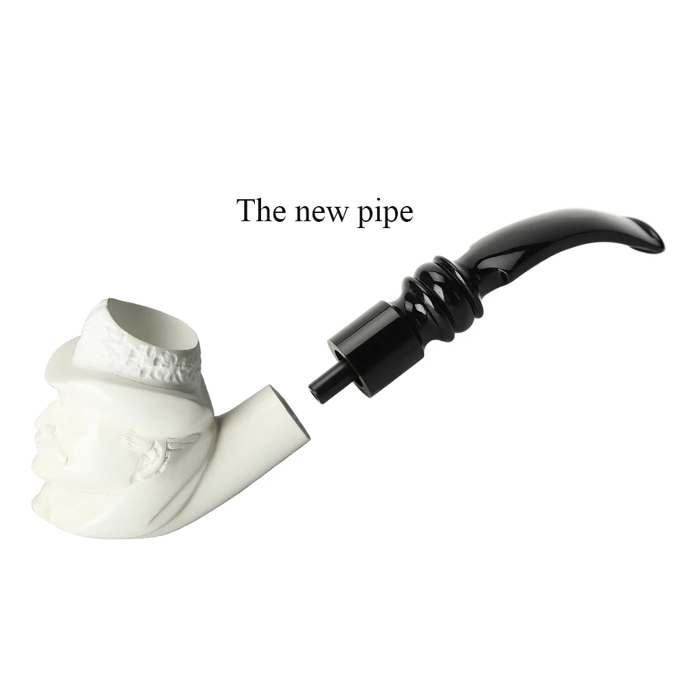 Tobacco pipe mouthpiece, meerschaum mouthpiece, plug-in spiral mouthpiece, spiral tenon,  DIY Curved Handle Cigarette Holder