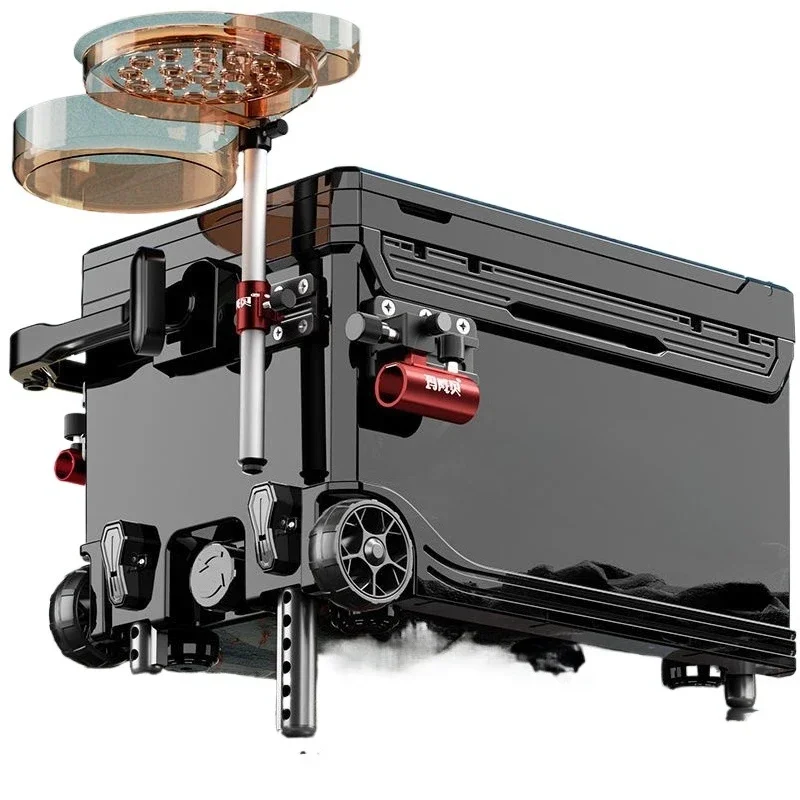 Fishing box new ultra-light multi-functional Taiwan fishing full set with wheels can sit fishing box  gear box