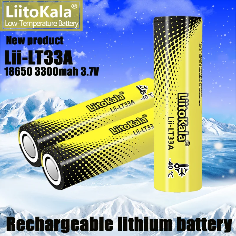 1-40pcs LiitoKala Lii-LT33A 18650 3300mAh 18650 Battery 3.3A Power 1C Discharge Ternary Lithium Batteries DIY Electric Bicycle