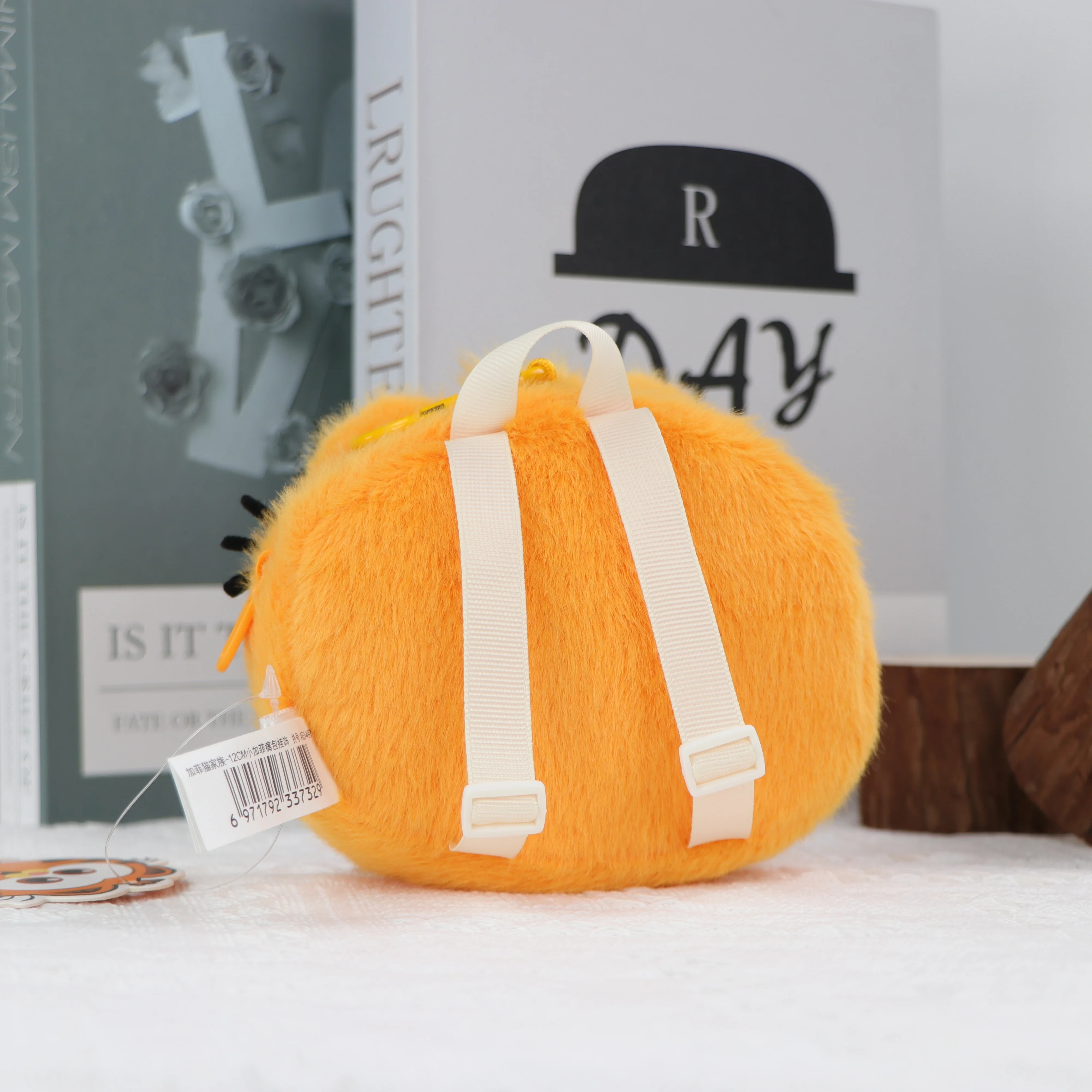 Garfield original saco de fone de ouvido de pelúcia bolsa de moedas portátil anime gato kawaii garfield saco pingente kawaii pendurado saco decoração 4.5 polegada