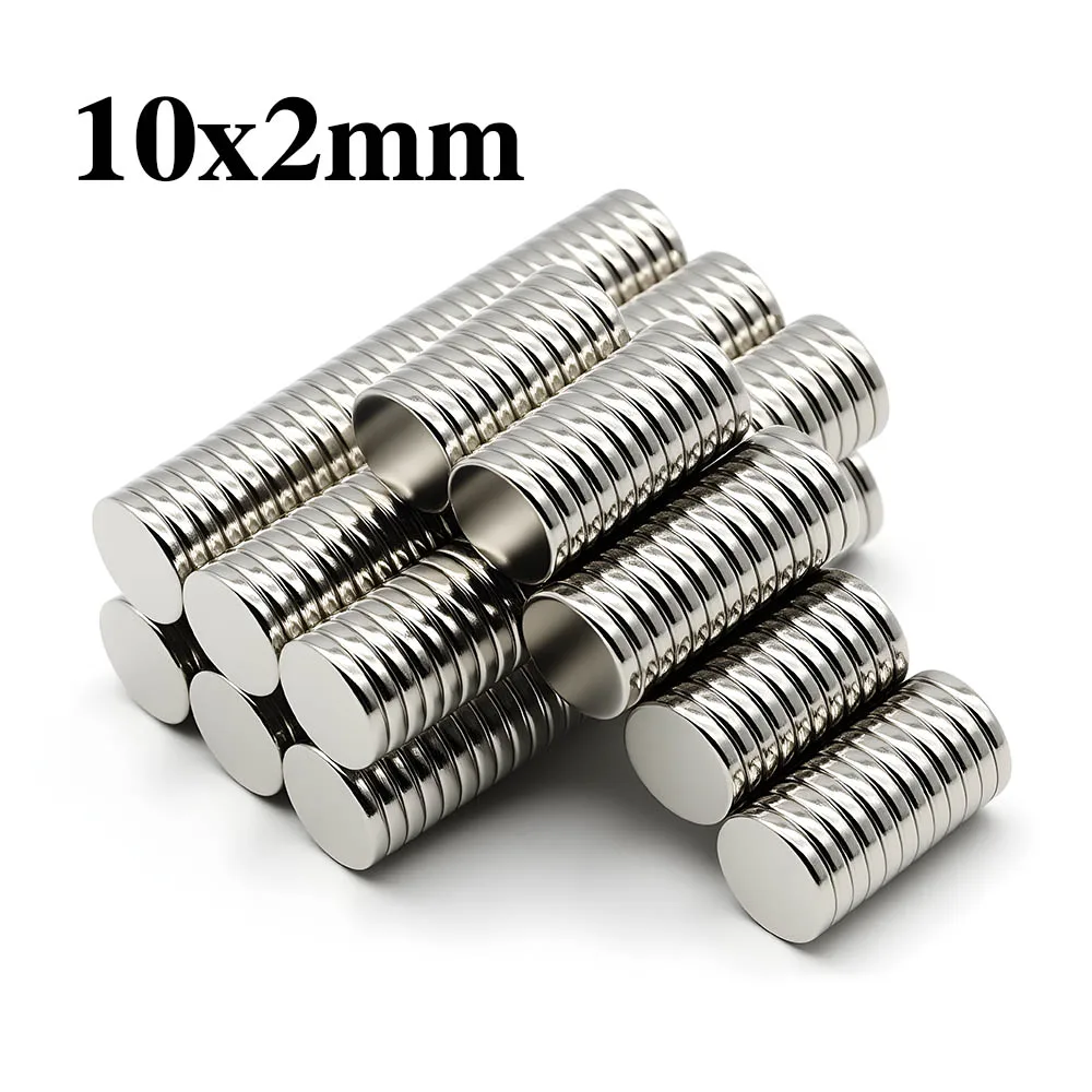 10x2mm Powerful Neodymium Magnet Round Super Strong Magnets N35 NdfeB Permanent Magnetic imanes Refrigerator Magnet