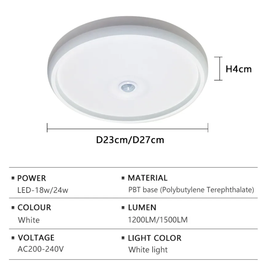 Human Body Induction Led Ceiling Light PIR Infrared Motion Sensor Corridor Garage Staircase Balcony Smart Induction Ceiling Lamp