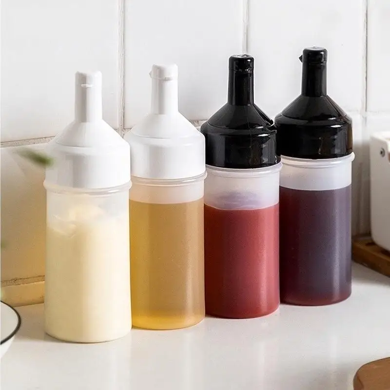 

1Pc 250ML Plastic Squeeze Bottle For Oil Cruet Ketchup Mustard Mayo Dispenser Salad Sauces Olive Oil Bottles Kitchen Accessories