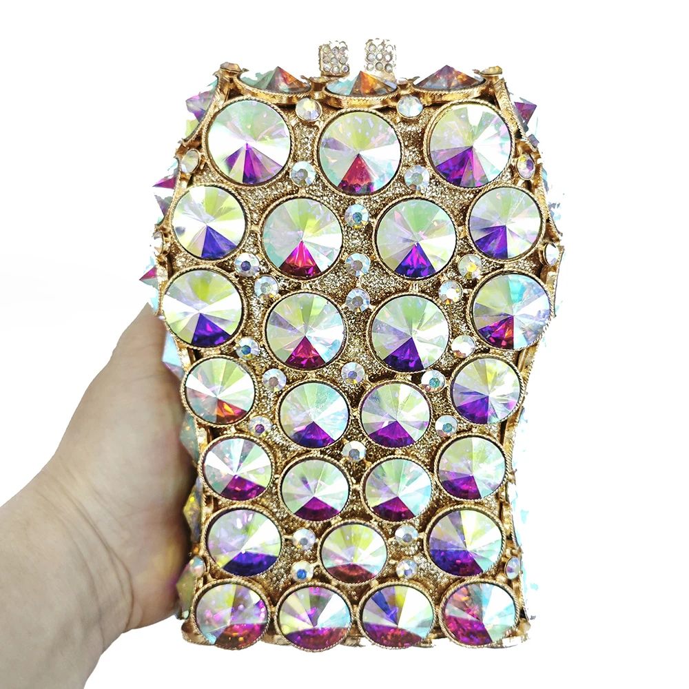 

WHTUOHENG AB большой вечерний клатч со стразами, женские клатчи, сумки для ужина, официальная сумка из твердого металла для свадебной вечеринки, свадебная сумка