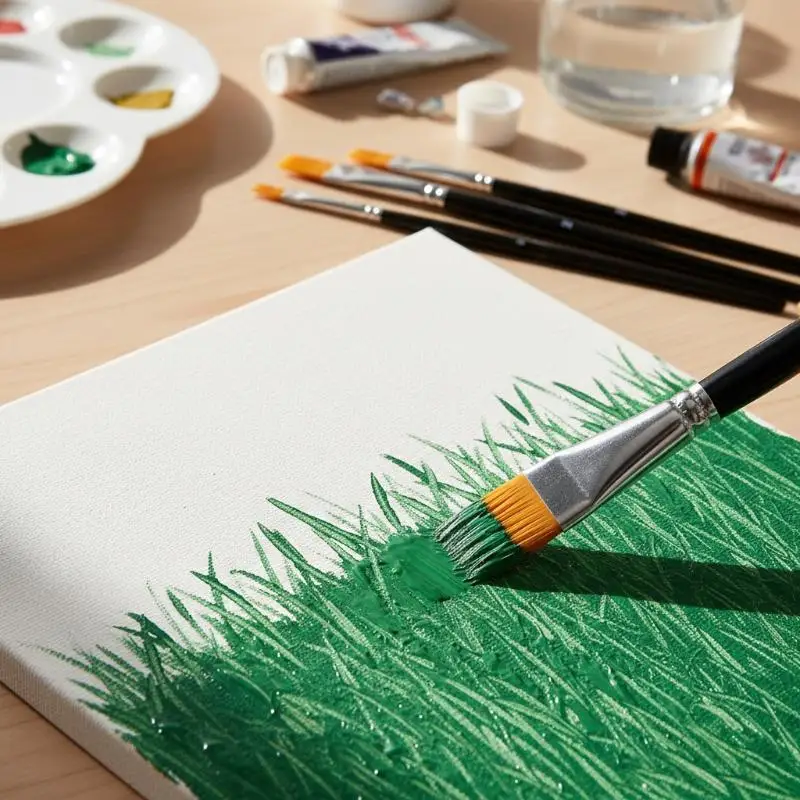 

New 4Pcs Serrated Shape Paintbrush Set For Watercolor Oil Digital Painting - Landscape Leaf Art Brushes For Artists & Students