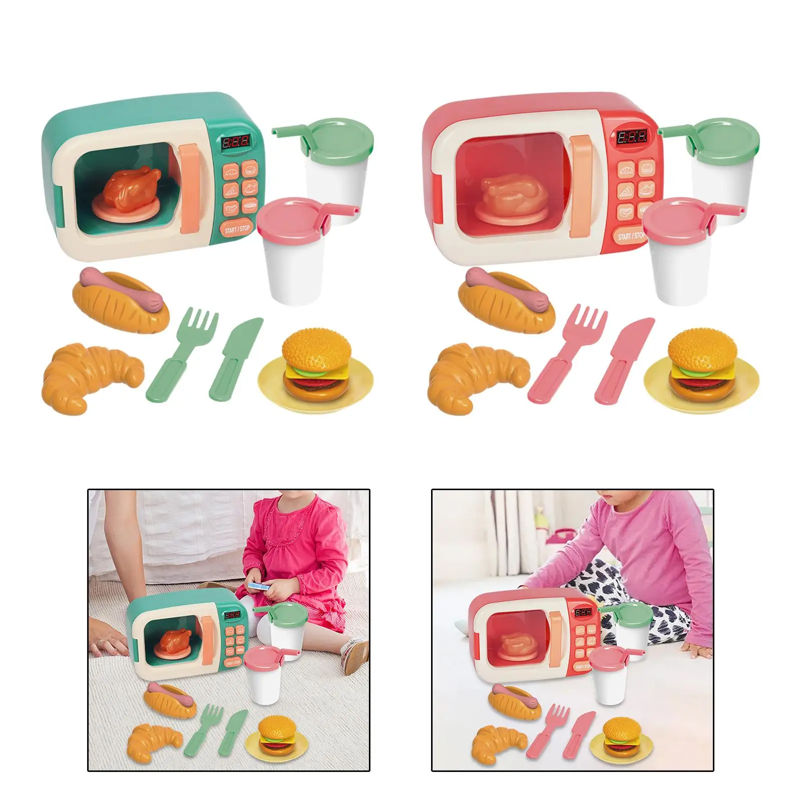 Crianças forno de microondas brinquedos criança jogar brinquedos de cozinha crianças presentes dos namorados para crianças meninas meninos 3-8 anos de idade crianças