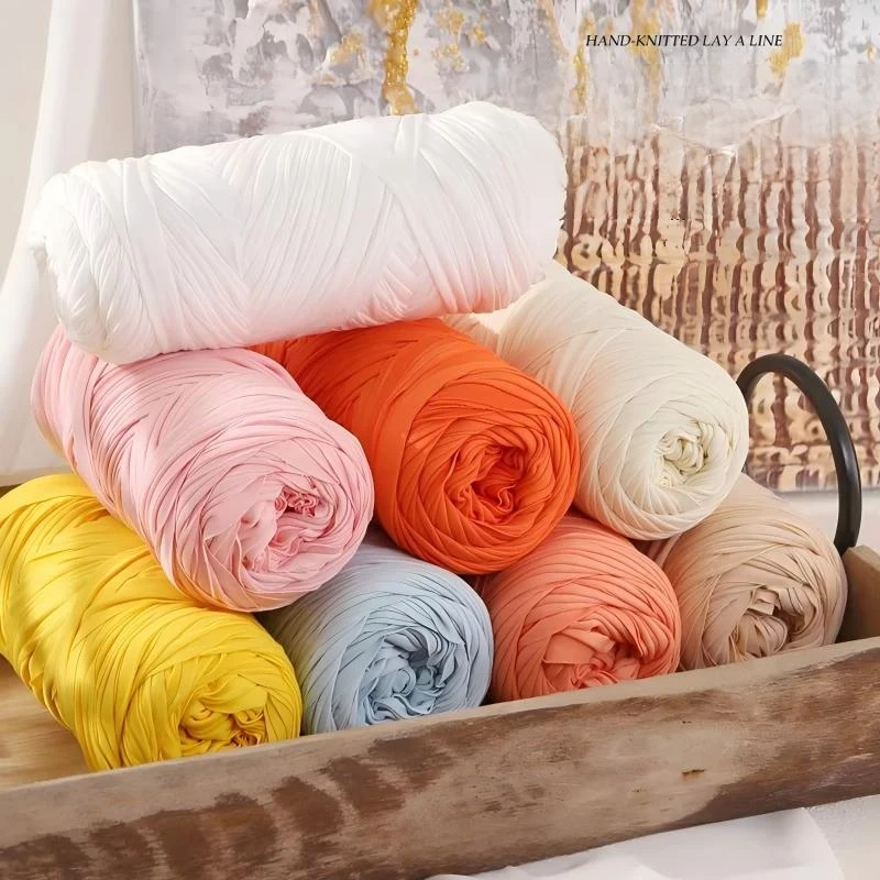 2*200g High-Elasticity Soft Fabric Thread for Baby Cradle Hand-Woven Hook Shoe Seat Cushion Bag Making - Durable Craft Thread
