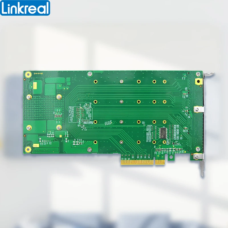 Linkreal PCIe x8 to 4 Port M.2 M Key NVMe SSD Adapter with PLX 8725 Support 22110mm-LRNV9524-4I