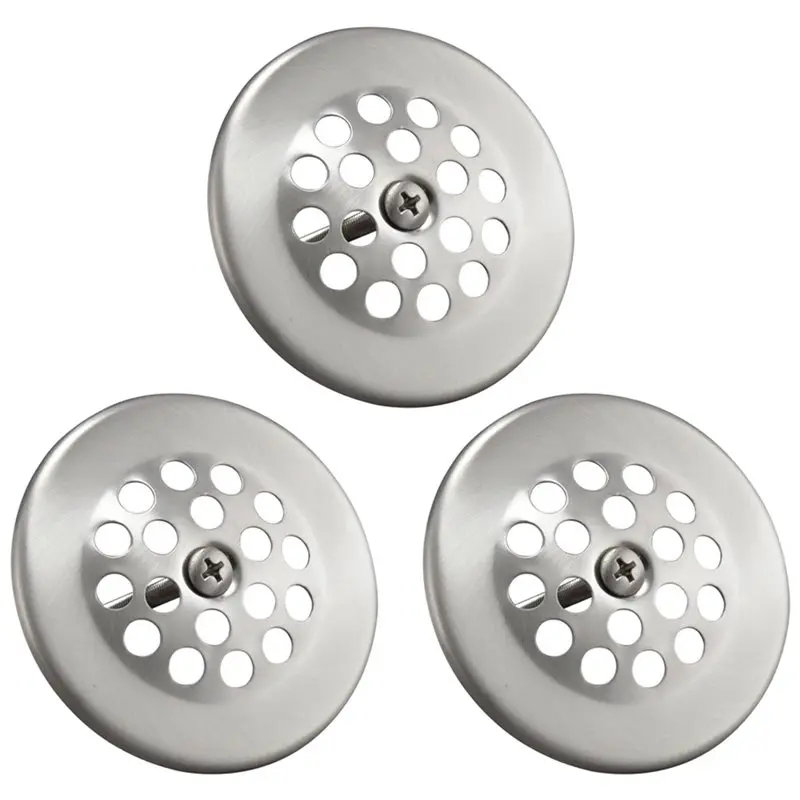 IALJ-Tarnish-Free Bath Drain Strainer Dome Cover(3Pcs), Stainless Steel Bathtub Hair Catcher, Anti-Clog Shower Drain Filter