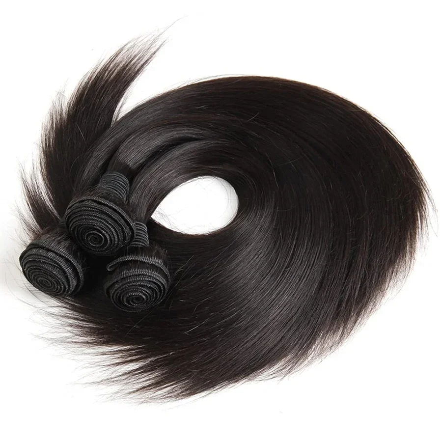 38 40 Inches Natural Color Straight  Wigs Brazilian Hair Bundles 100% Human Hair Bundles Long Remy Hair Extensions 1/3/4 Pieces image 2
