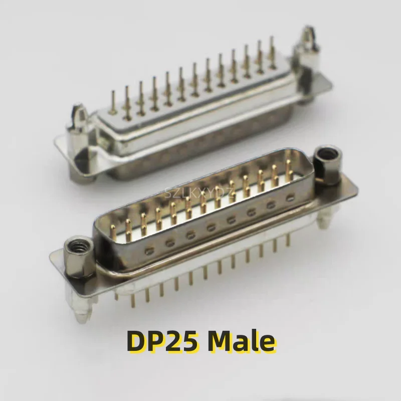 5PCS/LOT DB25 DP25 Male/DP25 Female  Male pins Female hole Welded plate with riveted harpoon fixing screws