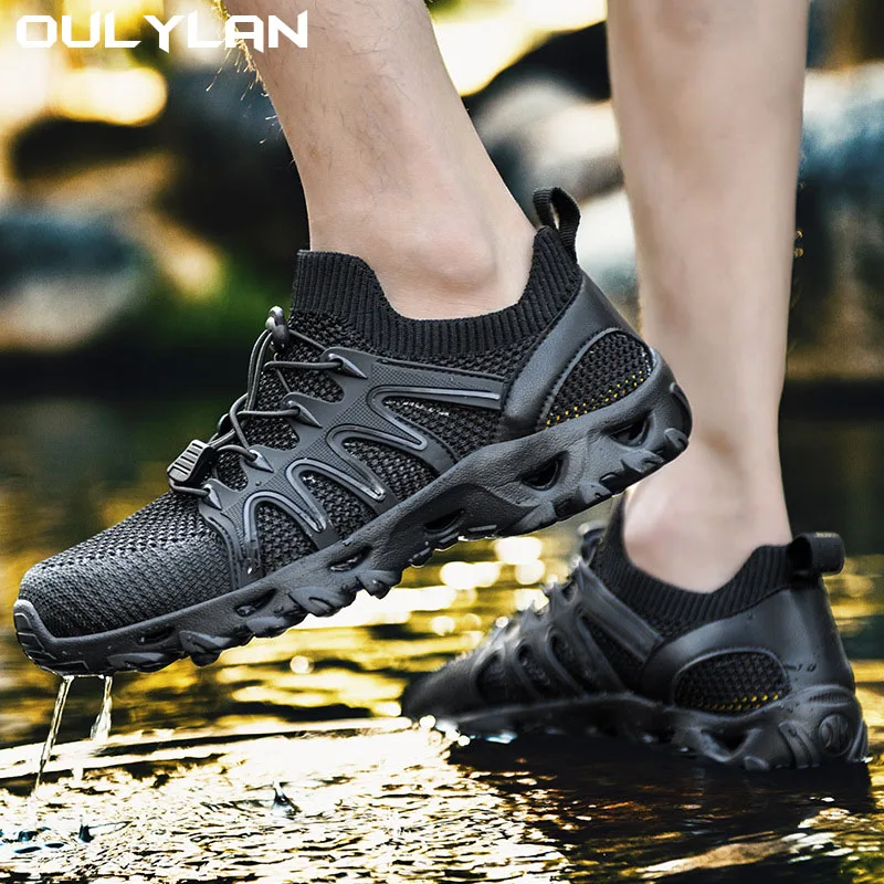 

Oulylan Summer Outdoor Non-slip Hiking Shoes Men Breathable Beach Wading Shoes Training Sneakers Caminhadas Trekking Shoes