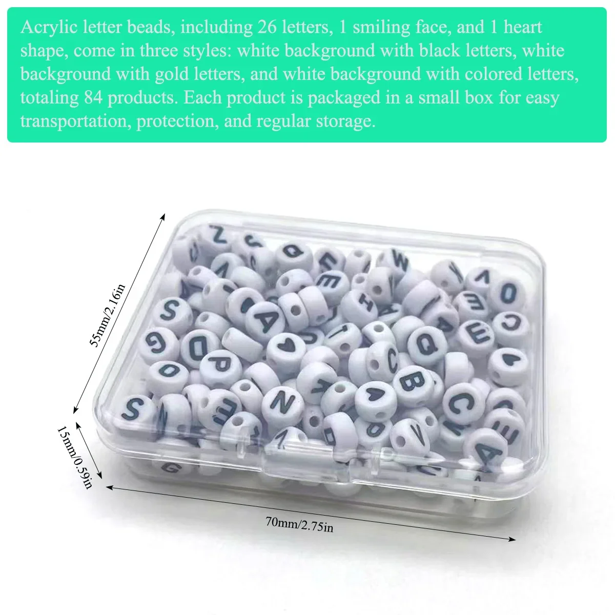 الاكريليك إلكتروني الخرز فضفاض الخرز 4*7 مللي متر 26 الحروف الإنجليزية سحر سوار يدوي الصنع ، قلادة ، سلسلة اليد الخرز