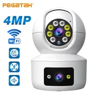 PEGATAH 4MP IP PTZ Camera Smart WIFI Camera Dual Lens Detection Slot Bullet PTZ Dome Two Way Audio Security Surveillance Camera