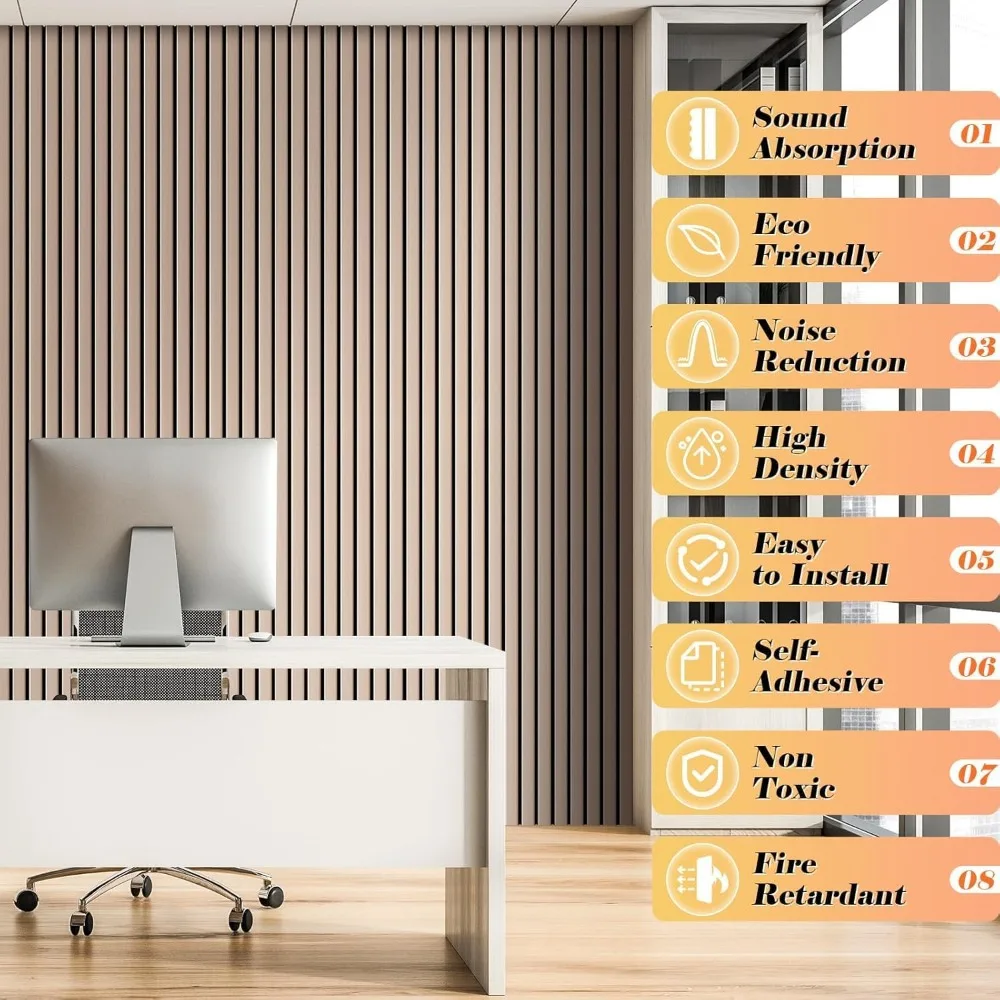 대형 흡음 벽 패널, 방음 패널, 16 x 12 x 0.4 인치 자가 접착식 흡음 방음 패널
