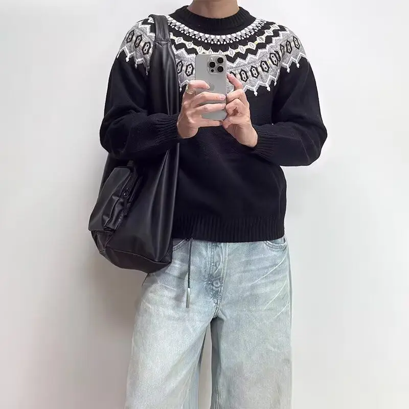 الأمريكية الرجعية عادية V-Ne محبوك سترة الرجال اللون المفتوحة سترة لينة البوليستر طويلة Sve الشتاء ملابس خارجية