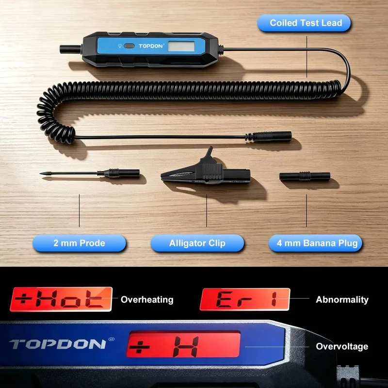 Lorvmed Automotive Circuit Load Testing Instrument CT00 3.3‑65V Range 2.5ft Extension Cable Included
