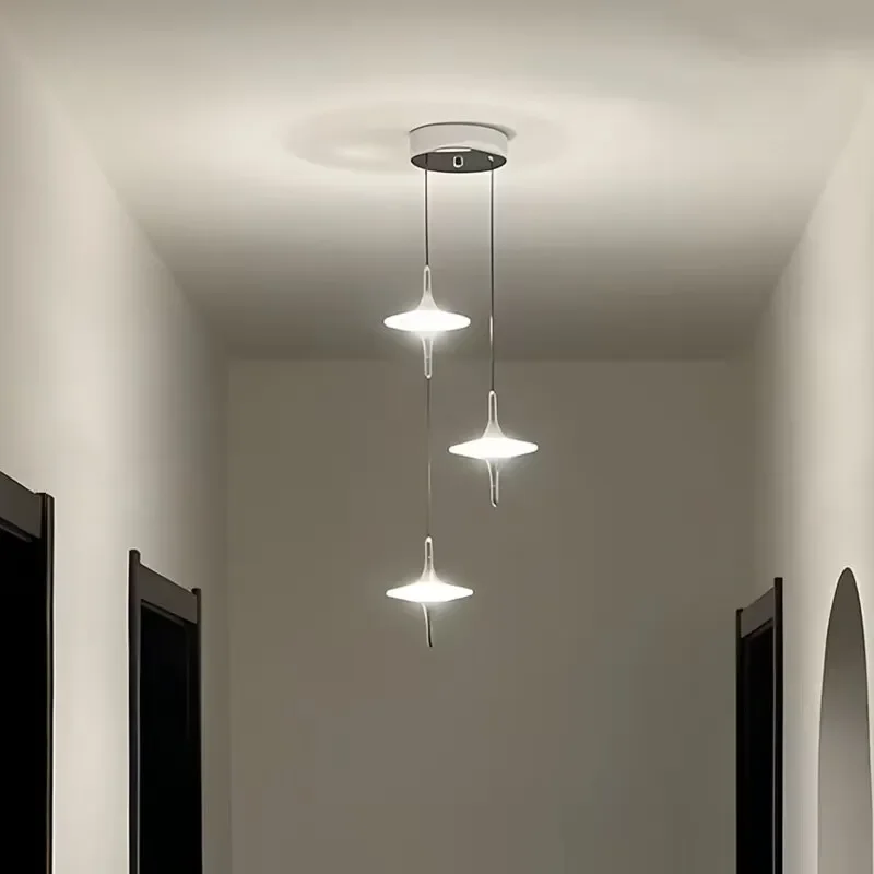 Modern Star Small Chandelier for Bedroom Bedside Entrance Aisle Flying Saucer Ceiling Light Background Wall Atmosphere