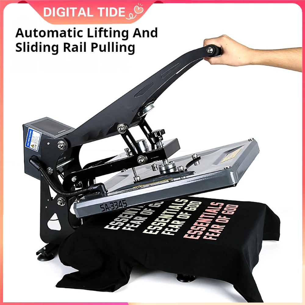 

Manual Heat Press Machine 25X30CM Semi Automatic Heat Transfer Ironing Machine 33x38CM for T-shirt Transfer Design and Artwork