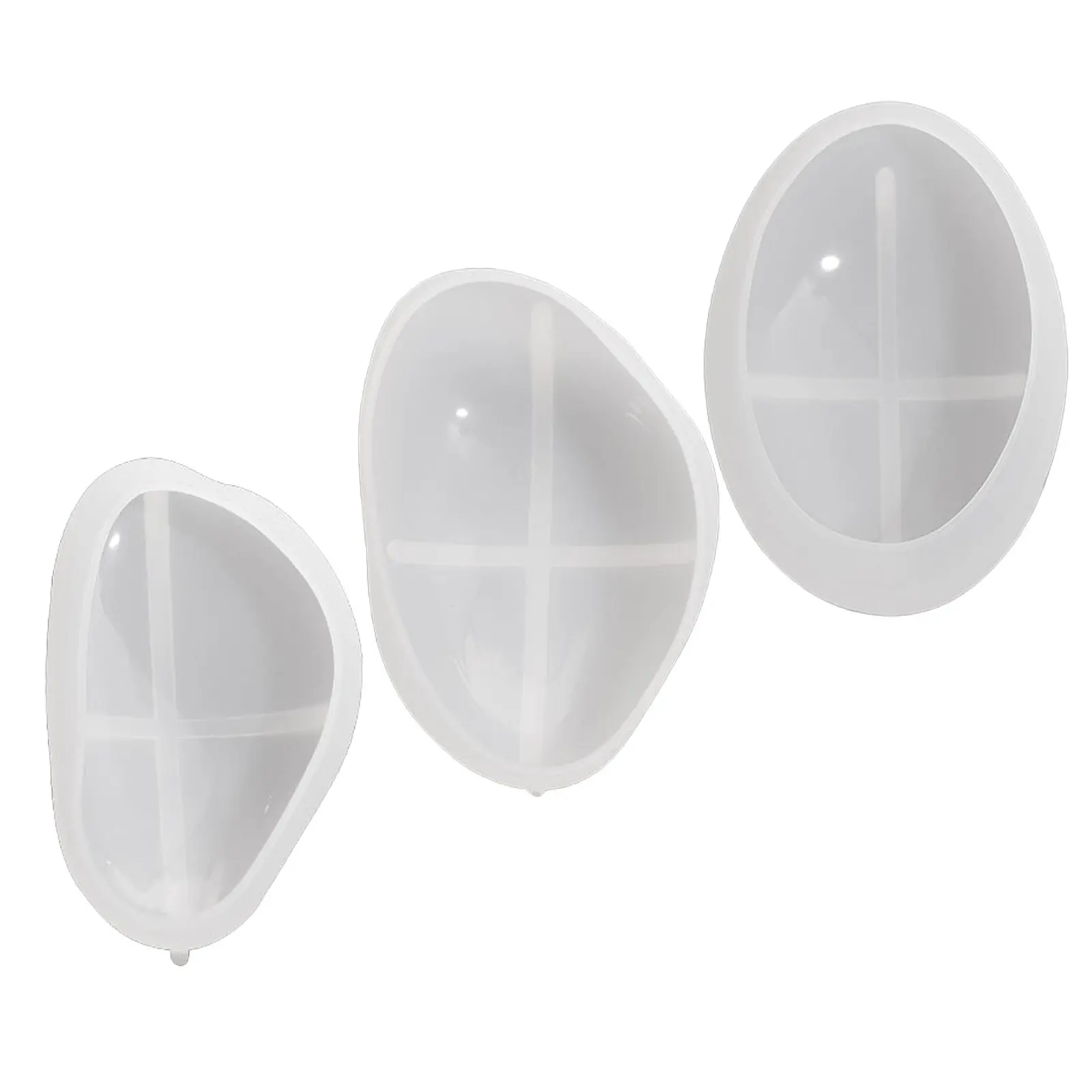 

Набор из 3 силиконовых форм в форме камней для поделок, эпоксидной смолы, украшений, домашнего декора, брелоков, ветряных колокольчиков, серег