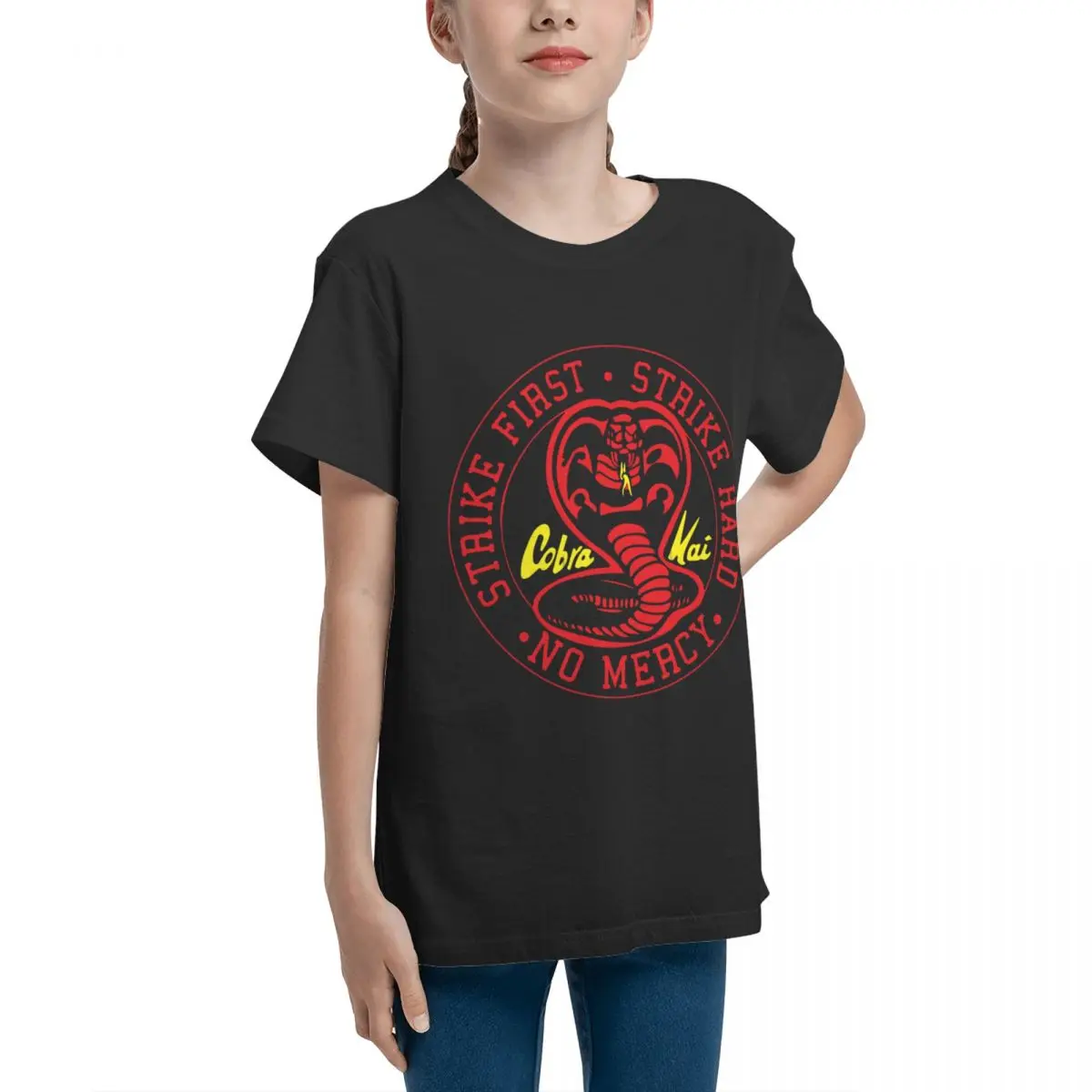 Fresh Cobra Kai Classic Red Essential Adolescents Basic Short Sleeve T-Shirt Top tee Cute Top quality Leisure Funny Novelty