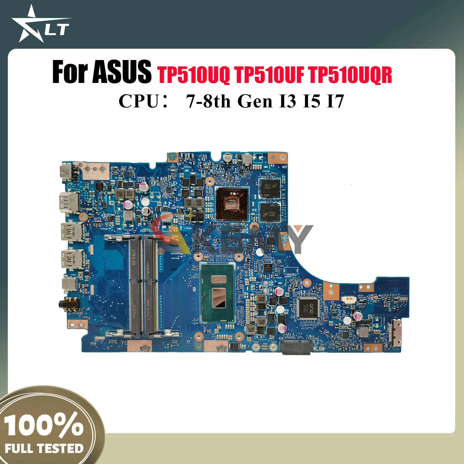 

TP510UQ Материнская плата для ноутбука ASUS VivoBook Flip TP510UQ TP510U TP510UQR TP510UF Материнская плата с процессором I3 I5 I7 100% tests OK stk