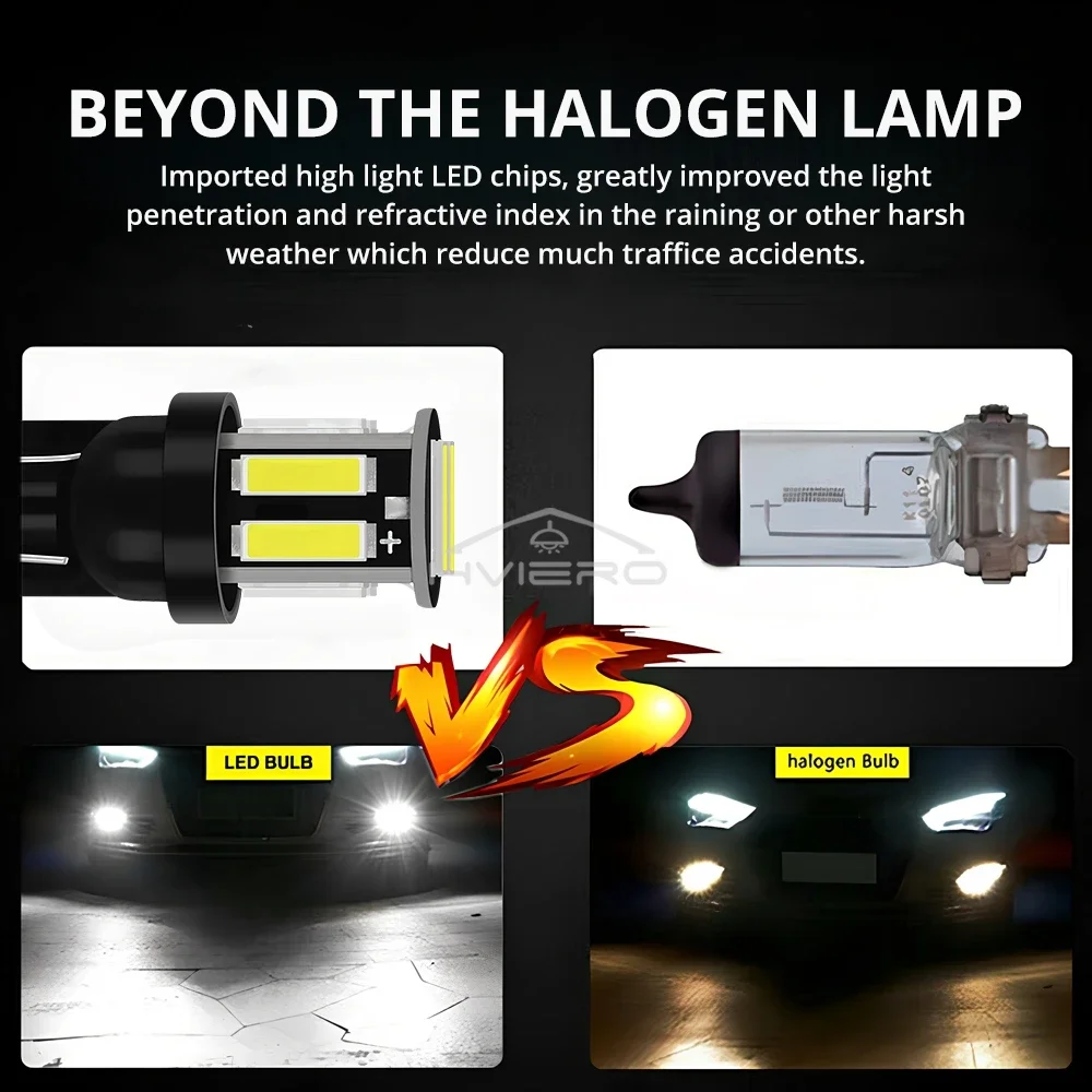 4Pcs T10 COB 10SMD Led 7020 Auto At Night LED 194 168 Wedge Replacement Reverse Instrument Panel Lamp White Bulbs For Lighting