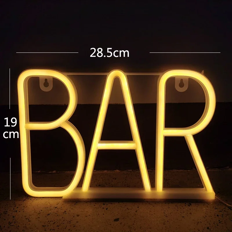 BAR Neon lampka LED listowa neonowa lampa rurowa Bar KTV sklep z przekąskami bożonarodzeniowe materiały akcesoria dekoracyjne