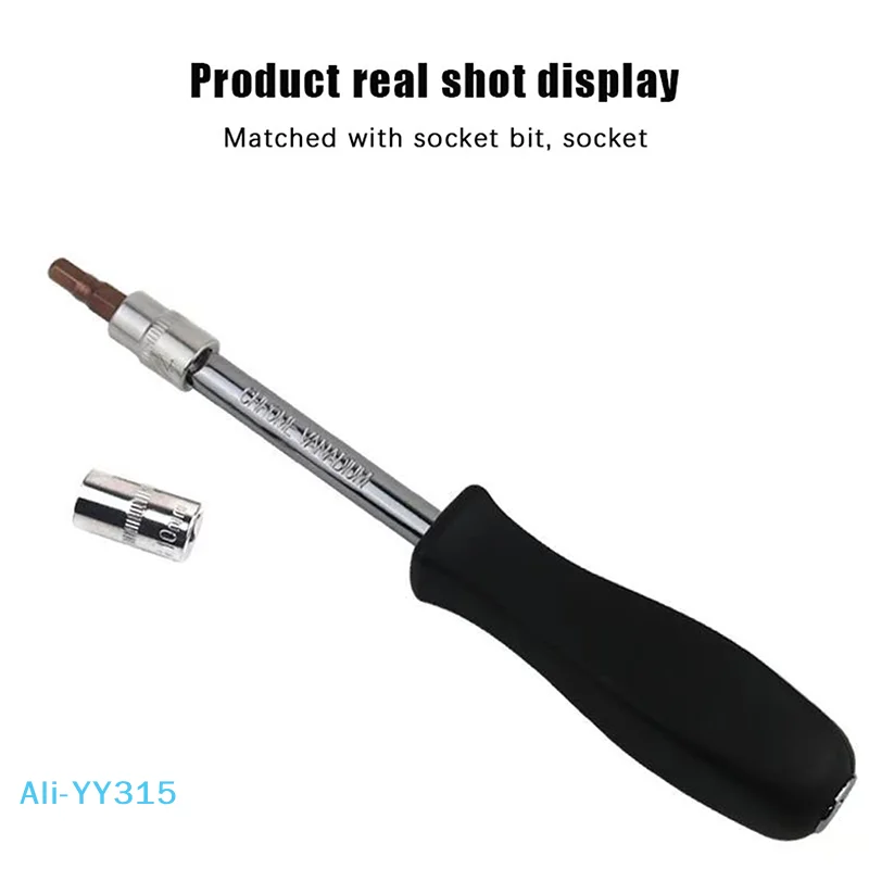 【Y】150 MM 1/4-Inch Female Square Drive Handle Socket Wrench For Small Flying Ratchet Wrenches Slide Rod AD Connectors