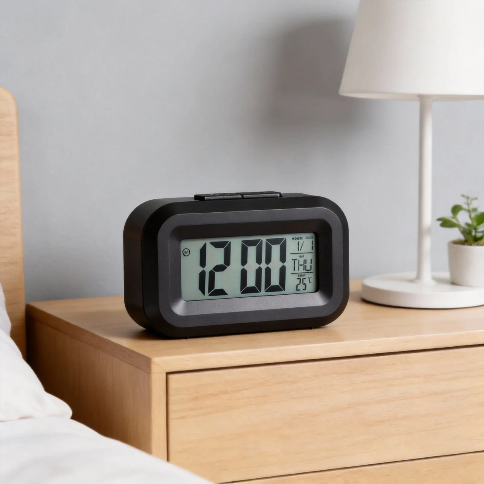 Black LED Digital Alarm Clock 6