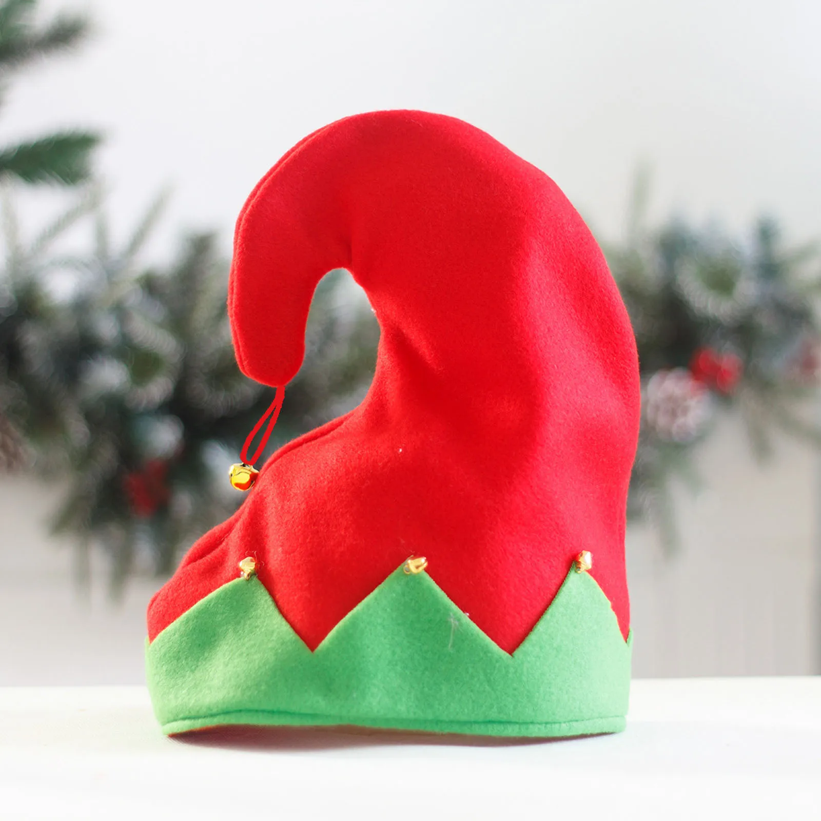 

New Christmas Elf Hat Fancy Xmas Party Bells Hat Festive Headwear for Adult Gift New Year Eve Santa Hat Costume Accessory Decor
