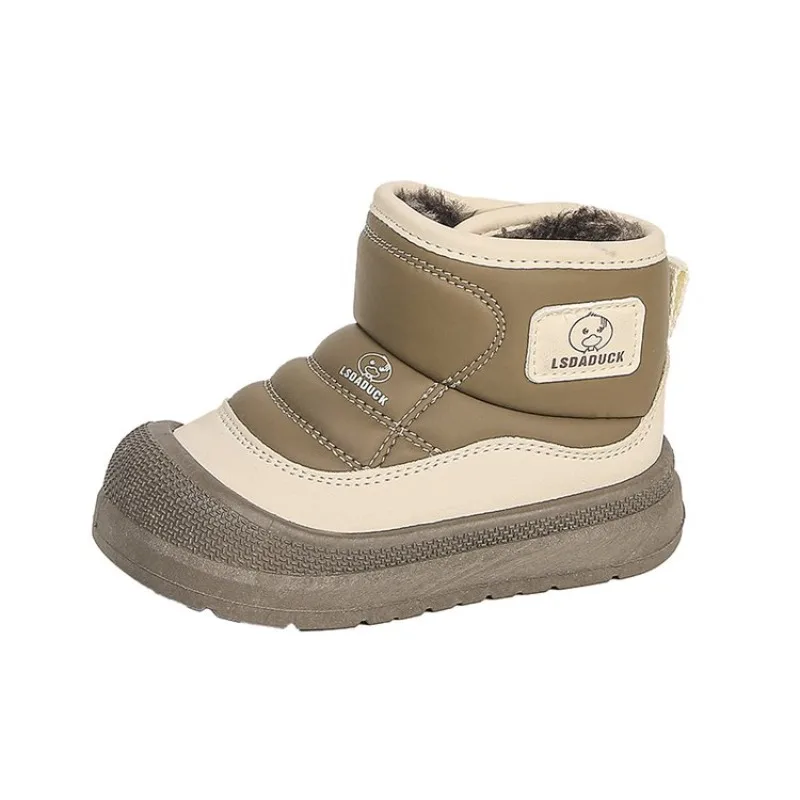 Kinder-Schneestiefel Winter Jungen Plüsch Verdickte Plateau-Baumwollschuhe Bequeme Mädchen Warme Wasserdichte Modische Plüschschuhe – Detail 9