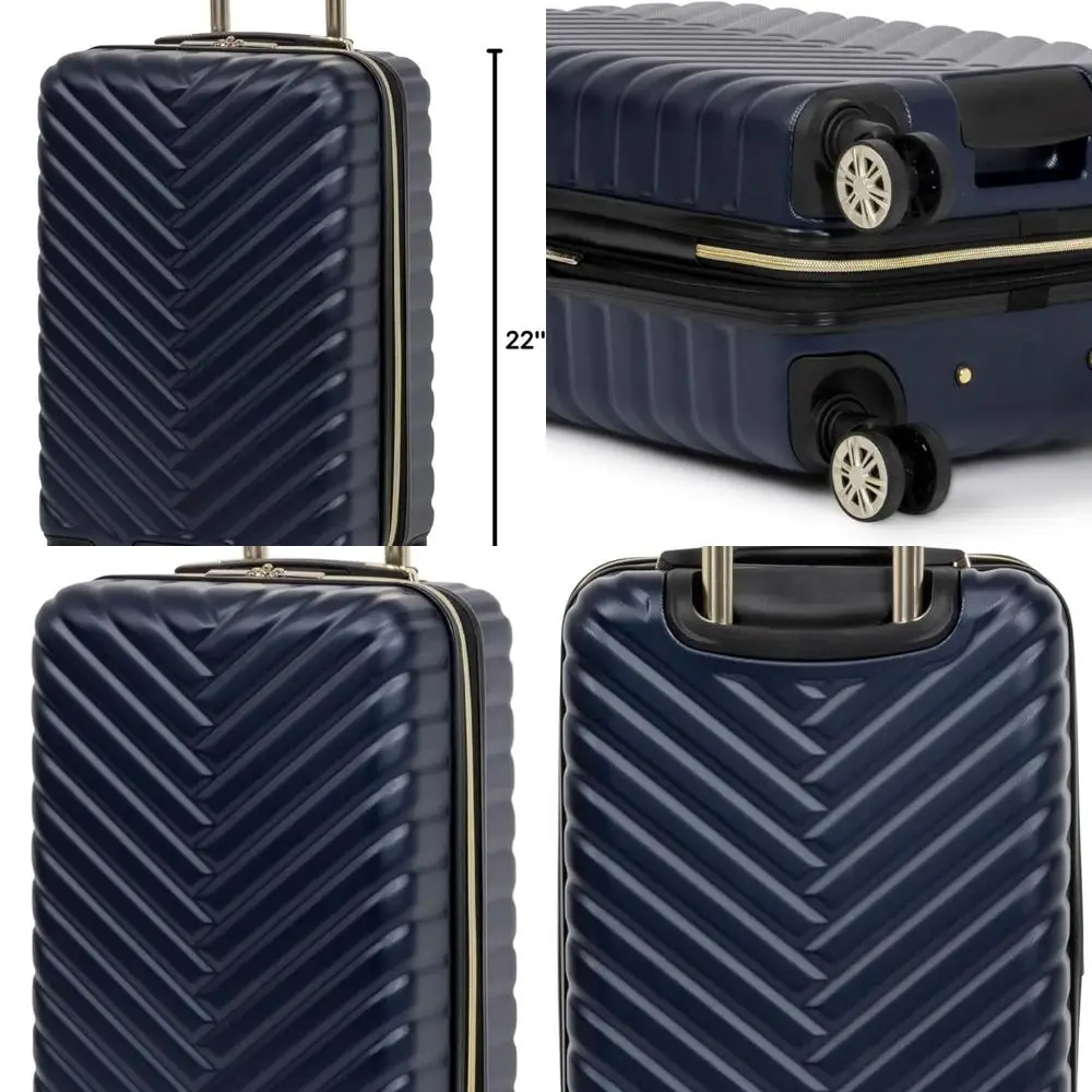 

Расширяемый спиннер с твердой поверхностью Kenneth Cole Madison Square 20, темно-синий, ручная кладь