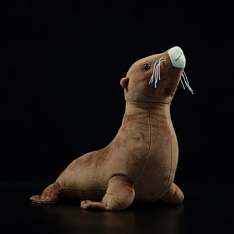 Fur Seals Cute Simulation Dolls Super Soft Plush Toy Lifelike Arctocephalinae Galapagoensis Sea Animal Model  Gifts 24CM