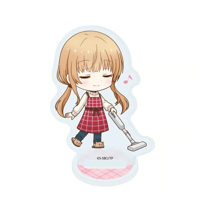 The Angel Next Door Spoils Me Rotten Amane Fujimiya Mahiru Shiina Acrylic Figure Stand Face Pinching Keychain