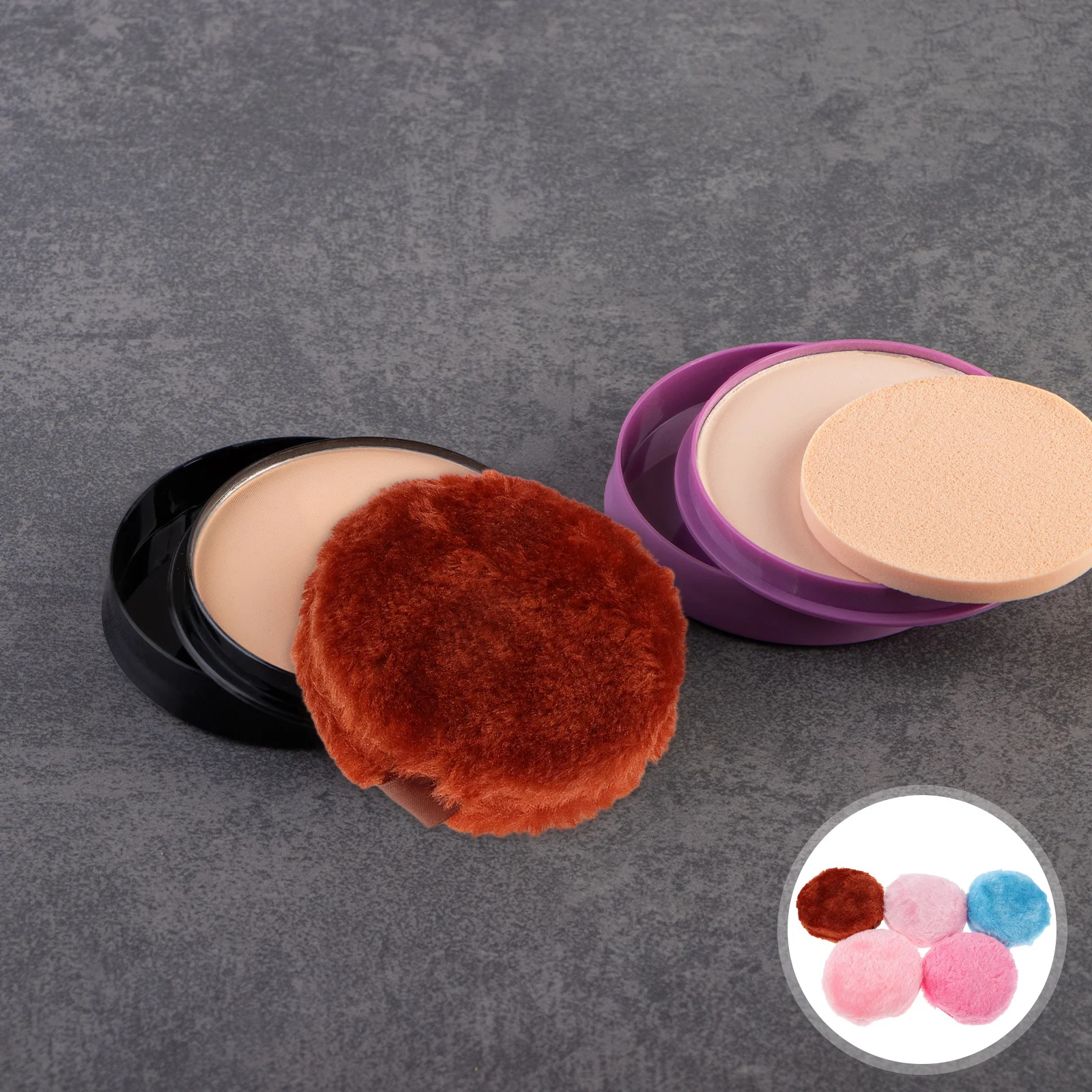 

5Pcs Soft Long Hair Loose Powder Puff Makeup Applicator for Face Setting Foundation Talcum Blusher Beauty Powder Puff