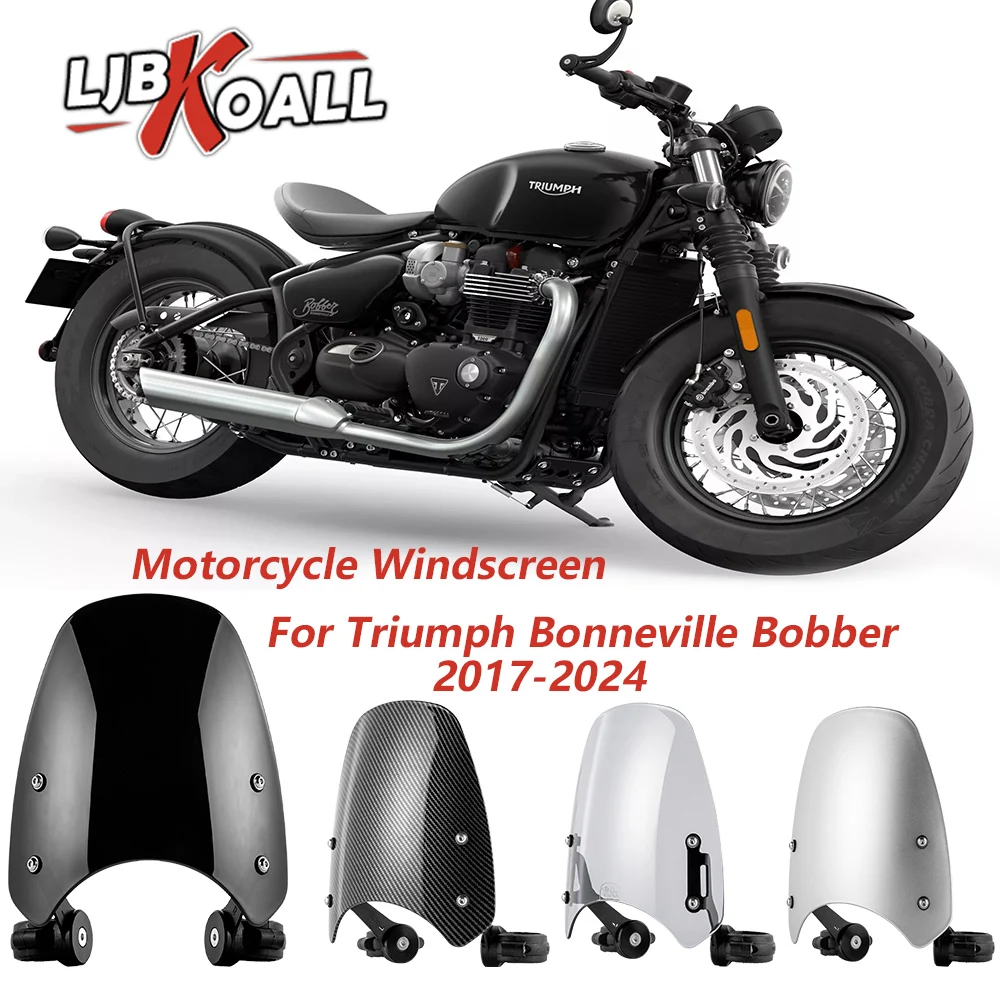 

For Triumph Bonneville Bobber 2017-2024 2018 2020 2022 2023 Windshield Windscreen Wind Screen Deflector Motorcycle Accessories