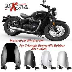 For Triumph Bonneville Bobber 2017-2024 2018 2020 2022 2023 Windshield Windscreen Wind Screen Deflector Motorcycle Accessories