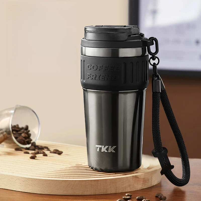 Coffe Cup CeramicSteel Insulated Keep Cold or hot for Travel with Ceramic Rim & Inner Coating Durable 316 Stainless Steel