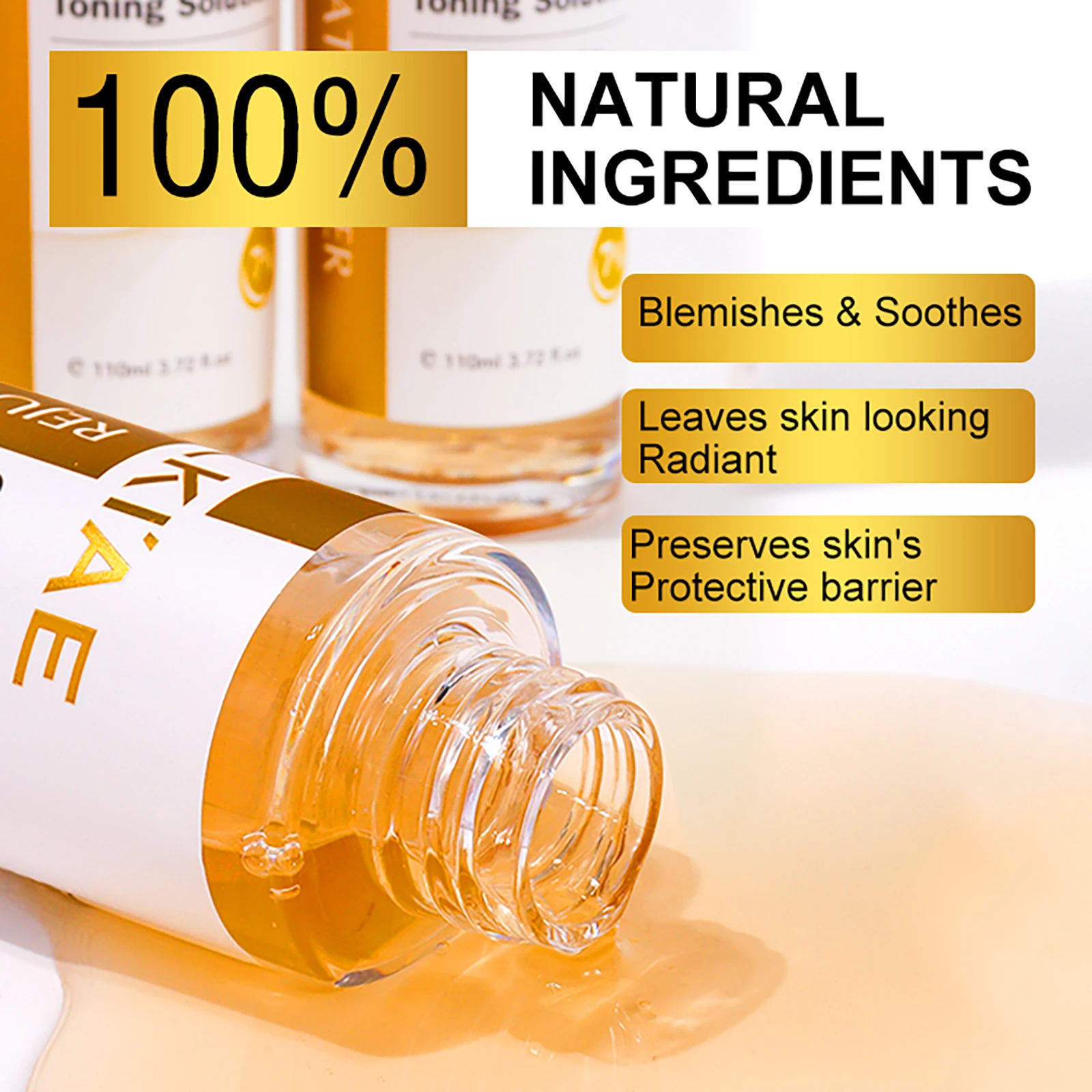 LKIAE Crema viso ringiovanente giorno e notte, illuminante, idrata in profondità, crea pelle dalla struttura in vetro, con acido 7% glicolico