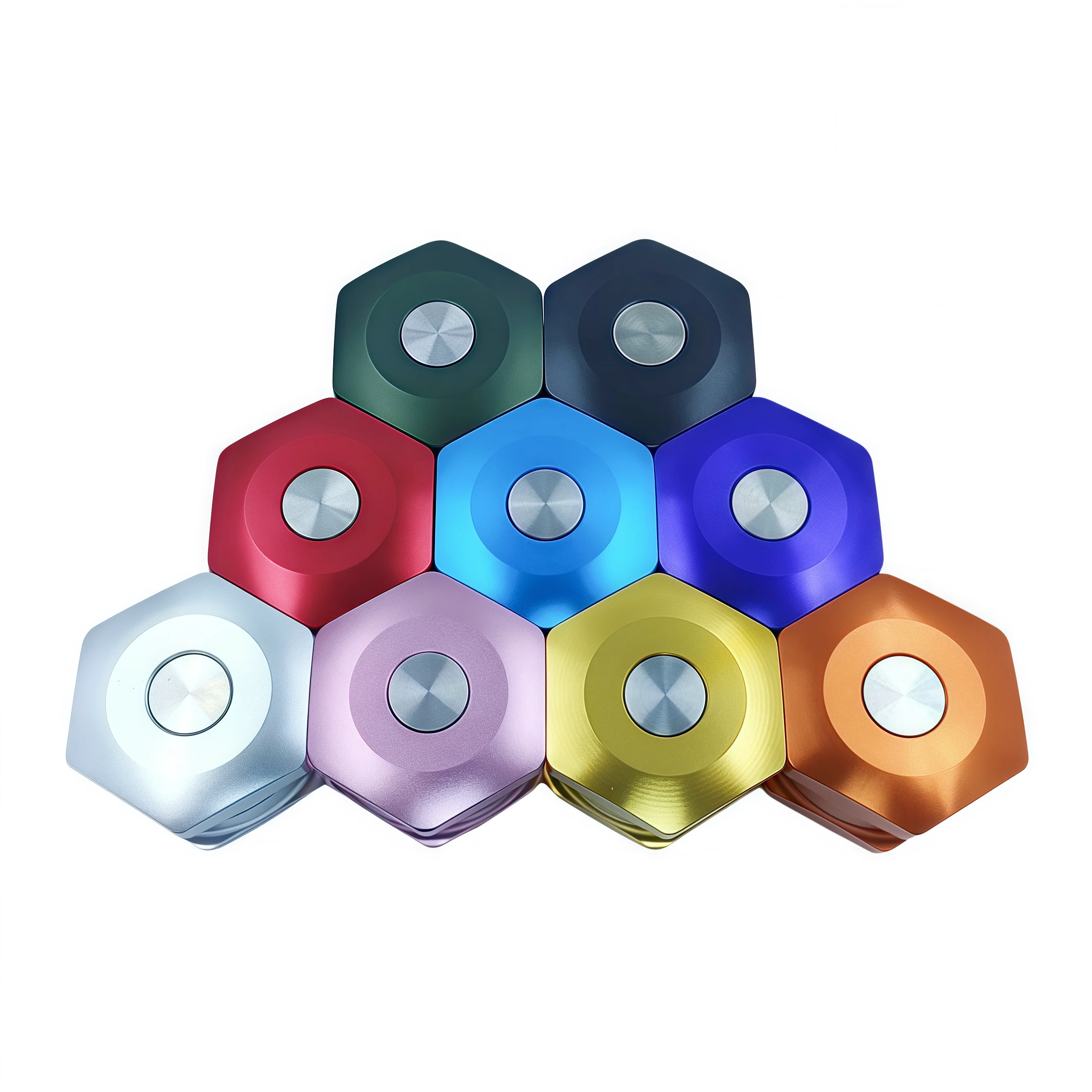 Hexagonal Tobacco Grinder，Instant Release Dual Chamber ，50mm Dual-Layer，the best suitable tobacco accessory