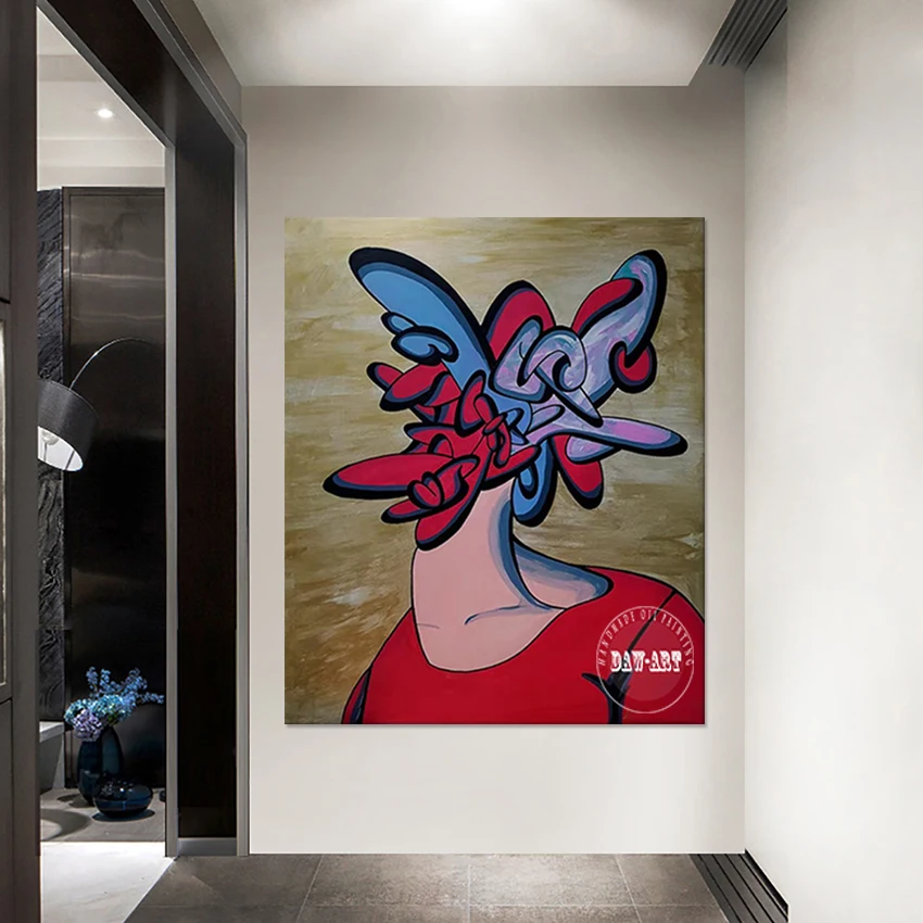 

Картина на холсте, безрамная роскошная гостиная, украшение на стену, абстрактная фигура, картины маслом, идея, дизайн, текстурированная ручная роспись