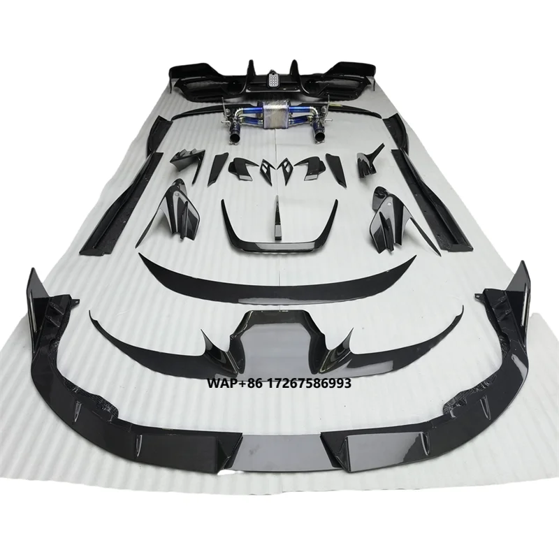 

Upgrade Facelift MSY Body Kit Dry Carbon Fiber Front Lip Rear Diffuser Spoiler Side Skirts Fenders Vents for Ferrari F8 Bodykit