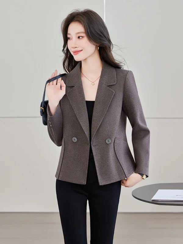 Women's Woolen Suit Jacket Casual Versatile Small Size Westwear Autumn Winter New Style High Quality Elegant Commute Wind