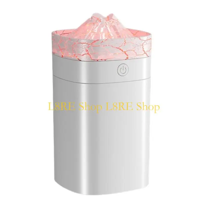 L8RE Portable Mini Volcano Humidifier 300ml Small Humidifier Cooling Mist Desktop Humidifier for Baby Bedroom Travel Office