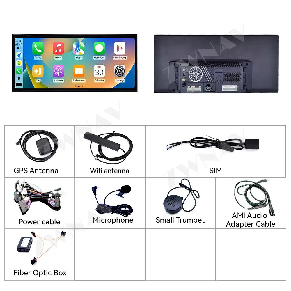 Navigation Device Wireless GPS  Player Stereo Multimedia Carplay with Android Auto 15.8 inch For Audi A4L/A5 2017-2019 Screen