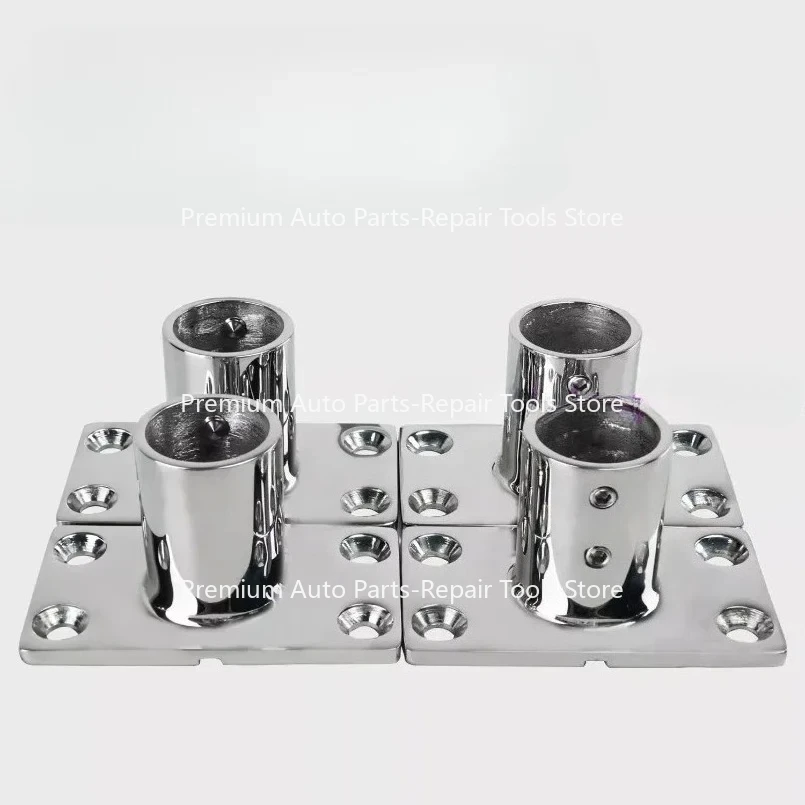 90º 22/25/30/32mm Tube Pipe Marine 316 Stainless Steel Deck Handrail Rail Fitting Stanchion Square Base Mount Boat Accessories