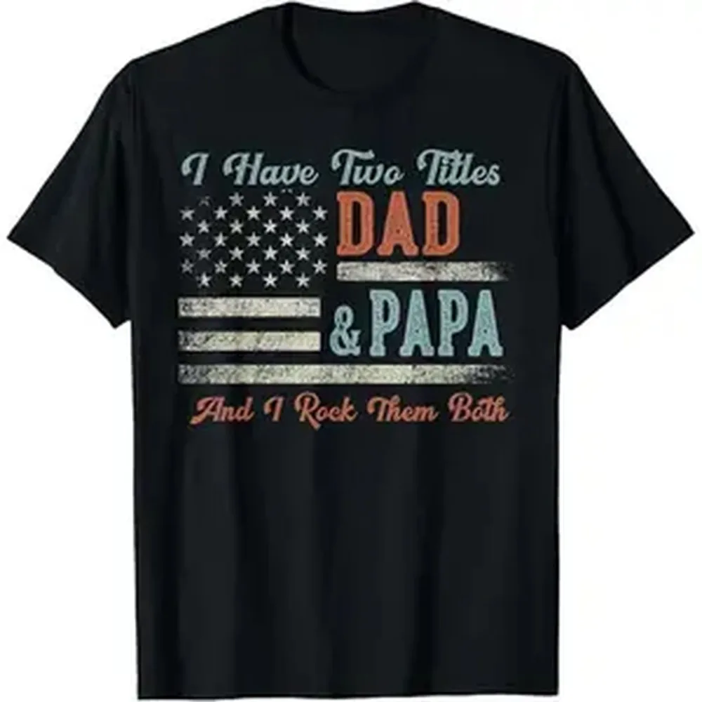 Camiseta Deportiva sin Costuras de Algodón American Pride para Hombre - Camiseta Holgada, Suave, Plegable, con Estampado Digital, Ropa Casual, Regalo del Día del Padre para Padres Orgullosos