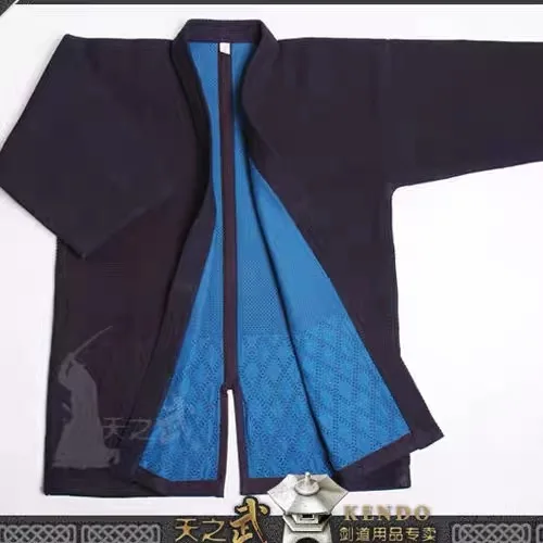 Top Quality 100% Cotton with HiDriTex natural Navy Blue Double Layer Kendo Aikido Iaido Gi Martial Arts Uniforms comfortable